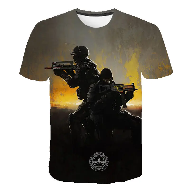 Крутая футболка CS GO Gamers новая csgo для мужчин женщин и детей с короткими рукавами 3D