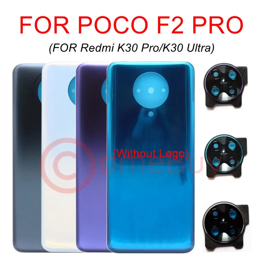 Задняя крышка батарейного отсека для Xiaomi Poco F2 Pro стеклянная панель Корпус задней