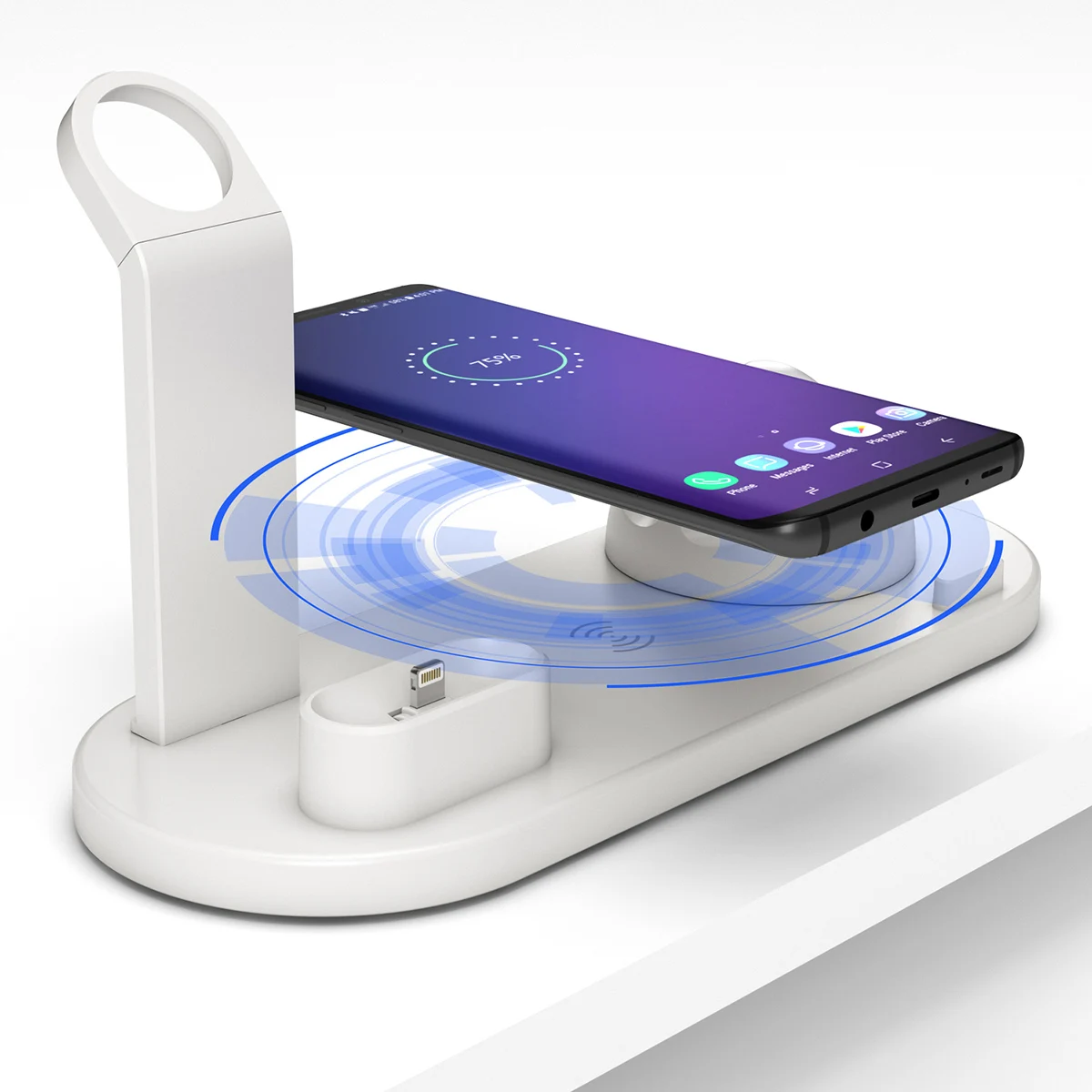 

SOONHUA 3in1 Fast Wireless Charging Dock Charger Station Multi-Function Wireless Phone Chargers For IWatch