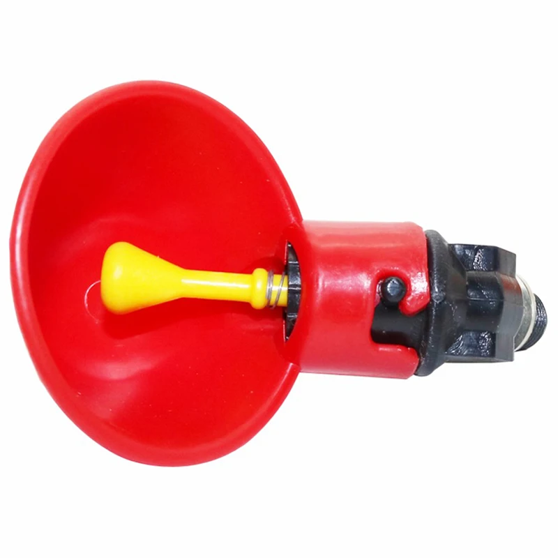 

50 Pcs Red Automatic Drinking Cups Chicken Waterer Quail Nipple Drinker Thread Drinker Water Bowl