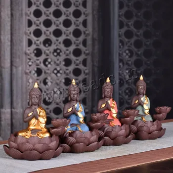 

Ceramic Backflow Incense Burner Creative Home Decor Ganesha Smoke Waterfall Backflow Incense Holder Censer Buddhist Decoration