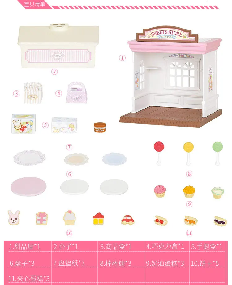 Sylvanian Families игрушка Sylvanian Families десерт девичий игровой дом эмуляция магазин игрушек кукла 5051