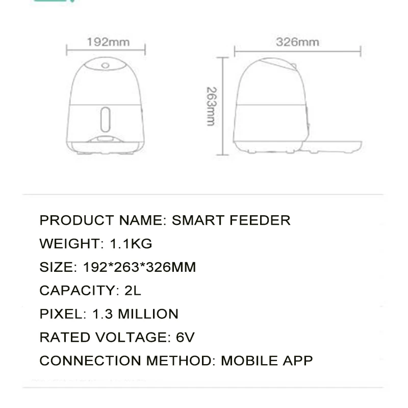 SUPREPET Wifi 2L автоматическая кормушка для домашних животных, фонтан для воды, домашняя миска для кошачьей еды, для лечения щенков, пульт дистанционного управления, аксессуары для домашних животных