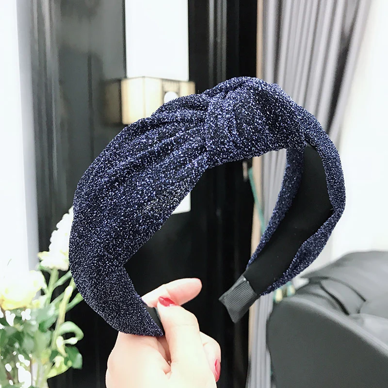 

Women Glitter Mesh Hairband Head Band New Shiny Sequin Cross Knot Hair Hoop Headband Bezel hairband girls hair accessories
