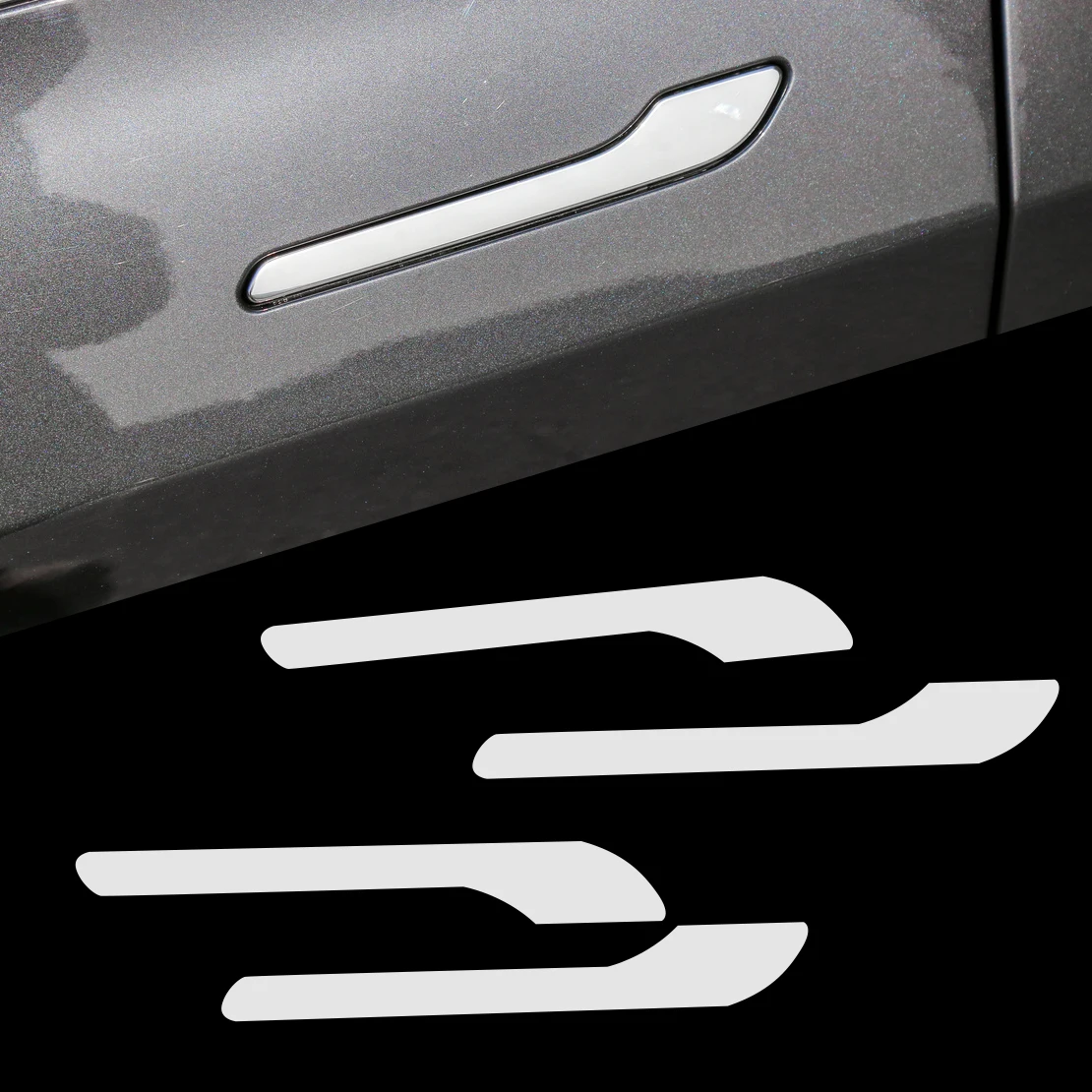 Dwcx 4pcs Ppf Car Door Handle Wrap Cover Sticker Protective Film