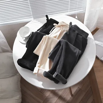 

Women Pants & Capris 2020 New Spring Autumn Slim Long Corduroy Pants Casual Thickened High Waist Straight Pants Korean Trousers