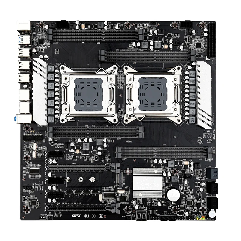 

JINGSHA X79 S8 E-ATX Dual CPU LGA2011 Motherboard Support for Dual Intel E5 V1/V2 DDR3 1333/1600/1866MHz 256G M.2 NVME SATA3 USB