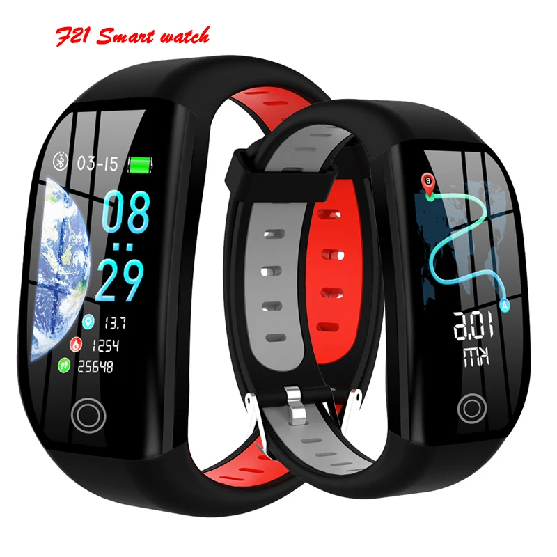 F21 Smart Bracelet GPS Distance Fitness Activity Tracker IP68 Waterproof Blood Pressure Watch Sleep Monitor Band Wristband | Электроника