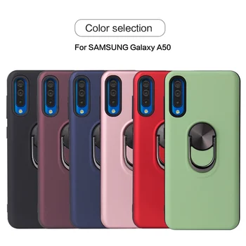 

For Samsung A50 A70 A40 A30 A80 A20S 360 Rotate Finger Ring Magnet Holder Cover For Galaxy M20 M10 M30 A10E 2 in 1 Hybrid Case