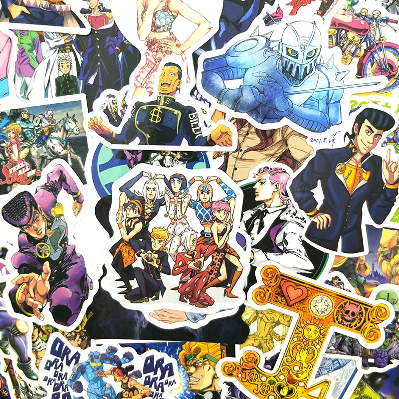 50 шт./компл. аниме Jojos Необычные наклейки на тему путешествий для ...