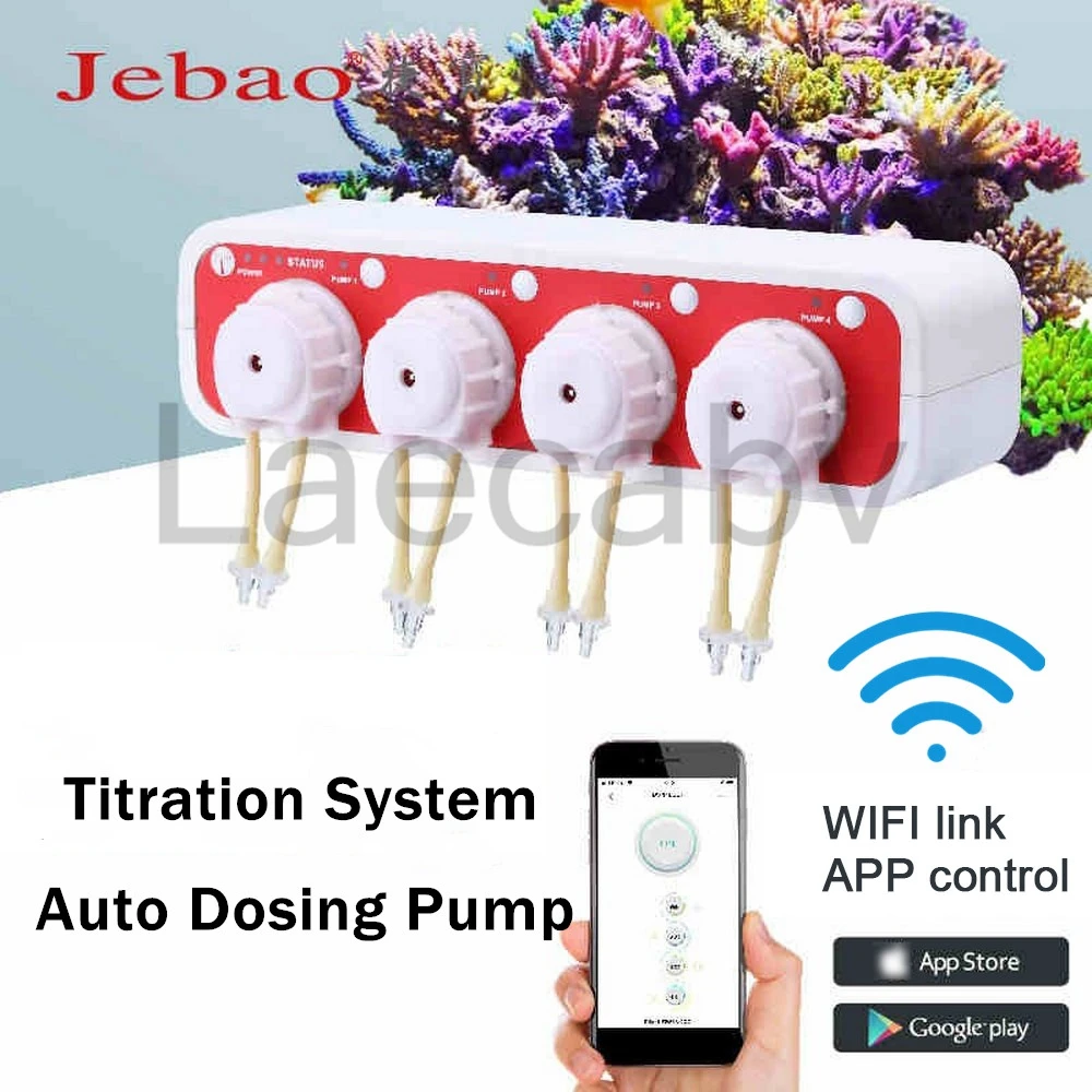 JEBAO Auto WiFi Dosing Pump New Titration Doser3.4 Pump App Phone Support for Marine Tanks Reef