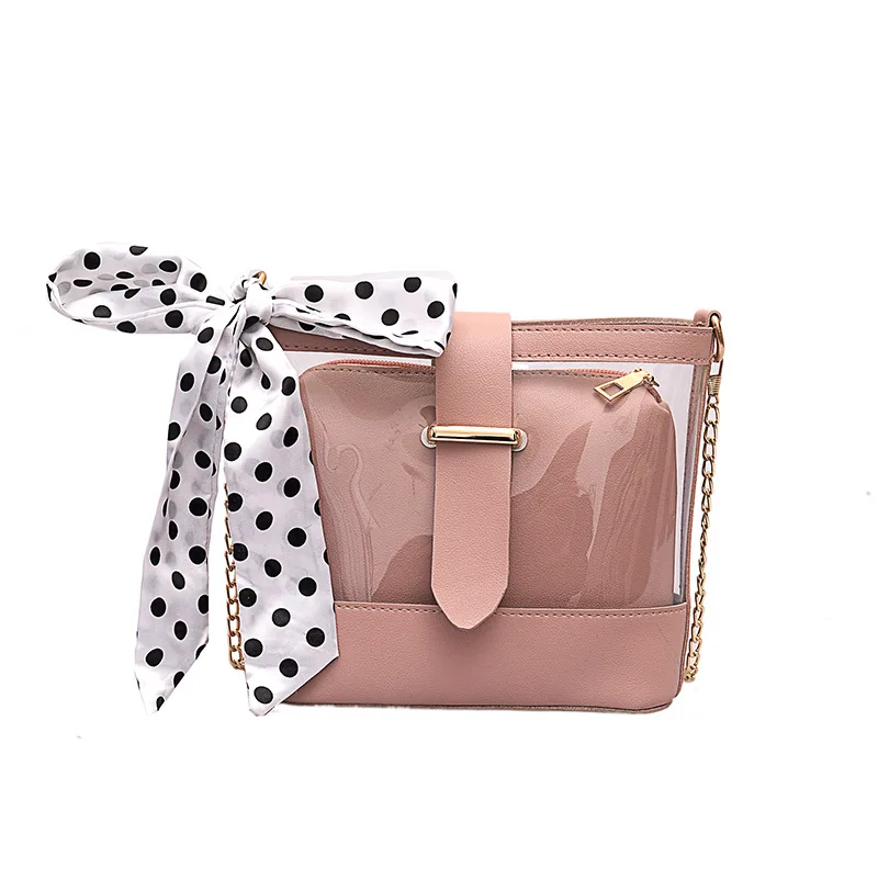 

Cross Border Wholesale Fairy Bag Women's 2019 New Style Fashion Korean-style Versatile Shoulder Different Size Bags Transparent