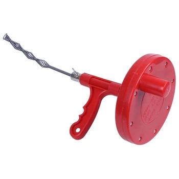 

Drain Snakes Plumber Conduit Spin Thru Shower Toilet Sewer Cleaner Drain Unblocker Closet Drum Drains Auger Tool with 1/4-Inch b