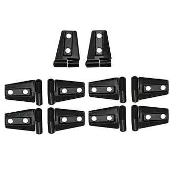 

10Pcs Hood & Door Hinge Cover Decor for 2007-2017 Jeep Wrangler JK JKU Unlimited 2007-2017 (Black)