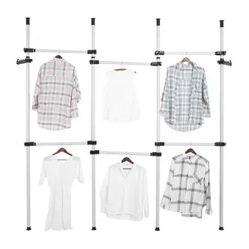 

DIY Clothes Wardrobe Indoor scarf hanger Adjustable Coat Hanger Tools Garment coat hanger Scalable Rack
