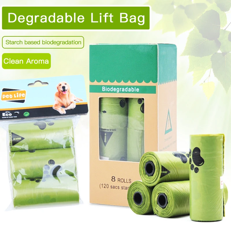 Degradable Pet Waste Poop Bags Dog Cat Clean Dog Poop Bags Really
