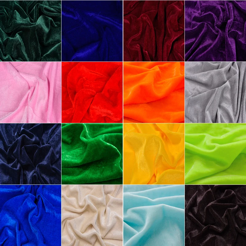 155cm*100cm Pleuche Gold Velvet Fabric Thickened Solid Color Black Red Curtains Velvet Tablecloth DIY Apparel Sewing & Fabric
