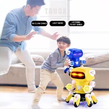 Образование для детей Веселые Обучающие игрушки для детей электрический умный танцующий робот музыкальная легкая игрушка лучший подарок для мальчика W820