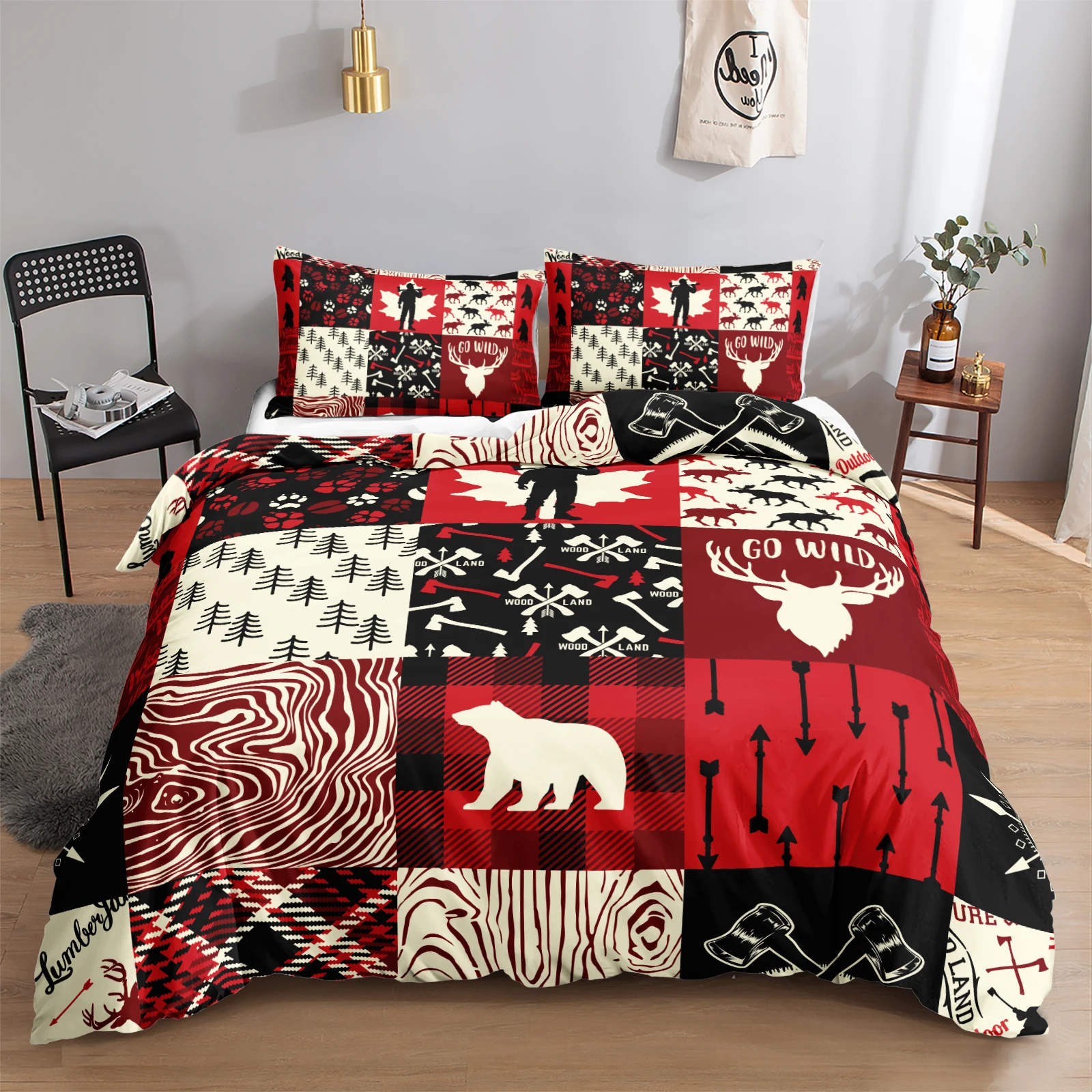 

3D Print Christmas Beding Set Custom Fashion Christmas Dwarf Pillowcase Duvet Cover Home Bedroom Decor Kids Queen King Single