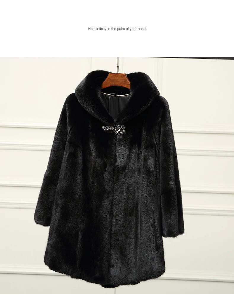 Женская зимняя одежда, верхняя одежда, пальто, натуральный мех норки, пальто с капюшоном, куртки 1021