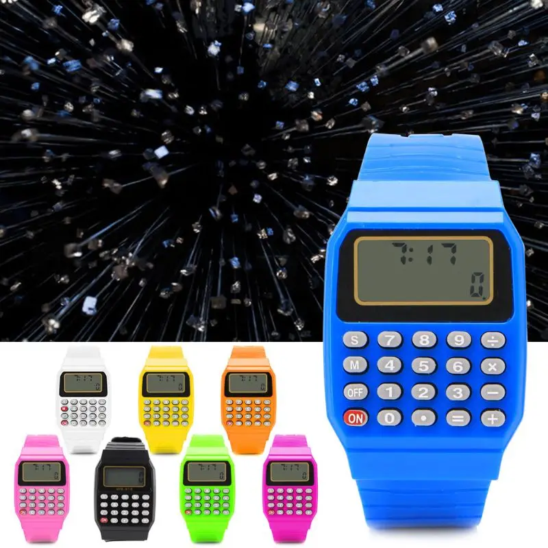 

Fashion Child Kid Silicone Date Multi-Purpose Electronic Calculator Wrist Watch