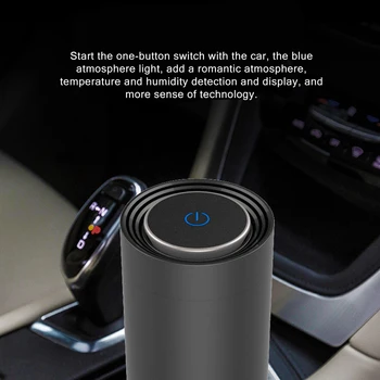 

Air Cleaner Clean Freshener Air Purifier Fresh Air Anion Car Temperature Humidity Display for Car Home Office Mute Design