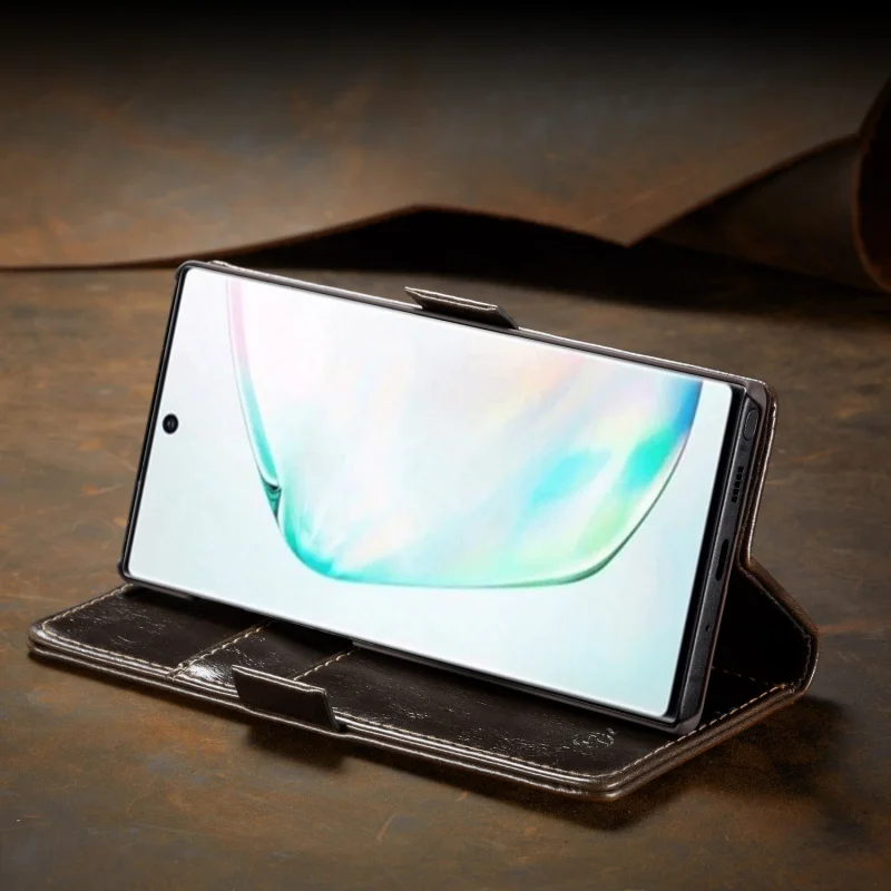 Роскошный деловой чехол для samsung Note 10, Винтажный чехол-кошелек из искусственной кожи, чехол-книжка для samsung Galaxy Note 10 Plus, Магнитный чехол
