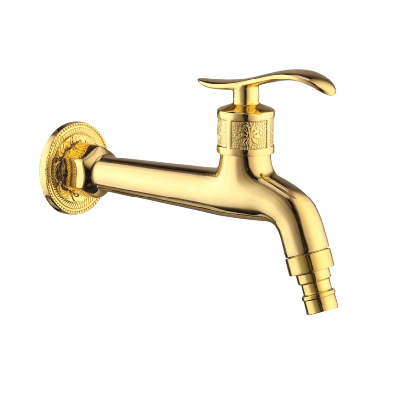 Luxury Total Brass Art Carved High Quality Gold Finished washing Machine Faucet Mixer Basin Sink Tap | Обустройство дома