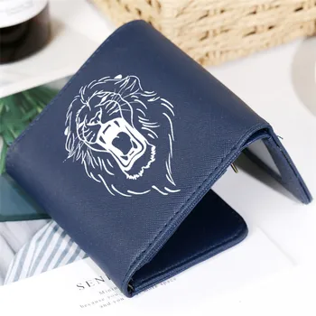 

Women's Wallet Lion Printing Purse PU Wallet 2020 Removable Hasp Zipper Coin Pocket Purses Women Ladies Card Holder Bag