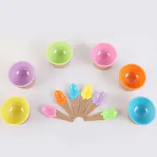 Детские стаканчики для мороженого, чашка для мороженого, парные чашки, подарки, десертный контейнер, держатель с ложкой, лучший подарок для детей LX8091