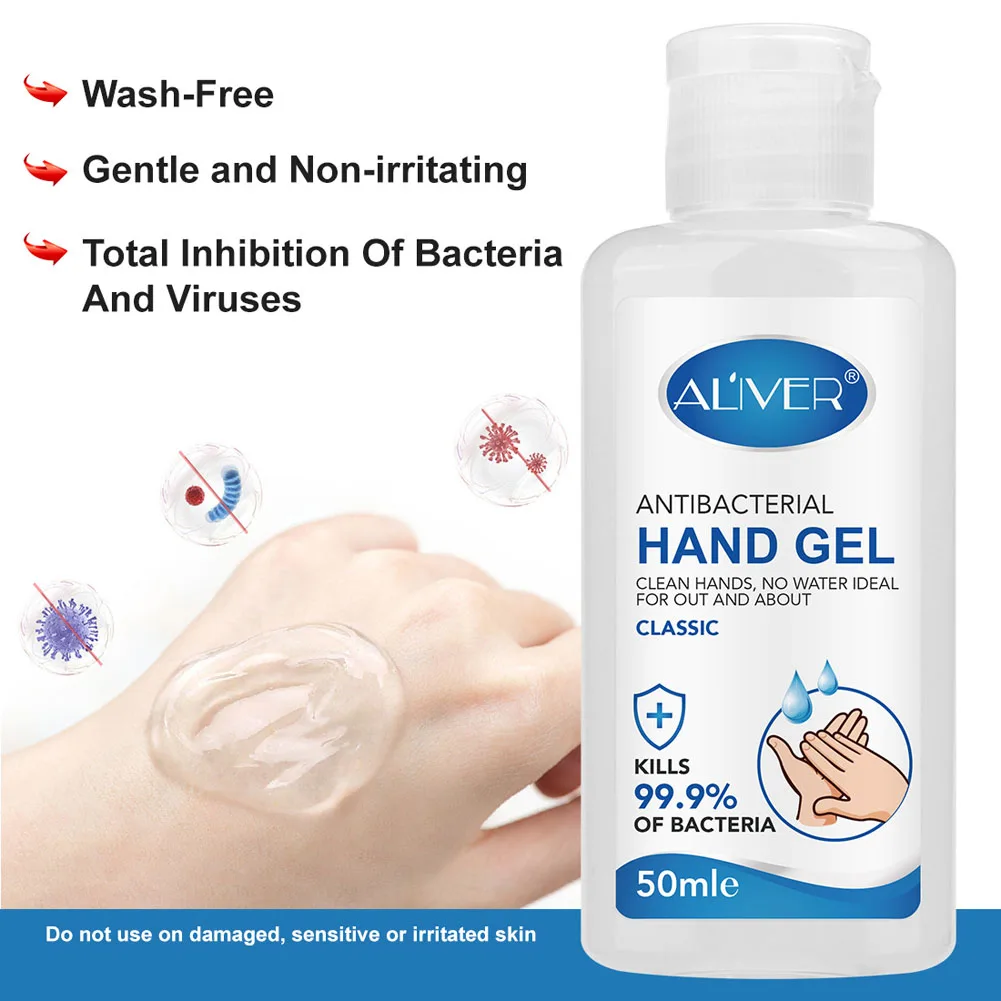 99.9% KILLS BACTERIA Hand GEL Contains 75% ALCOHOL Disposable Wash | Дом и сад