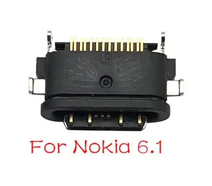 For Nokia 6.1 10 шт./партия, разъем Micro Usb для зарядки порт для Nokia 3 6 7 Plus 8 6,1 7,1 5,1 Plus X5 X6 X7 запчасти - Цвет: For Nokia 6.1