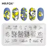 MRFOX Template Cat Animal Face LINE Designs Nail Stamping Plate Image Manicure Artist Nail Kit Beauty Design Women Breast 1