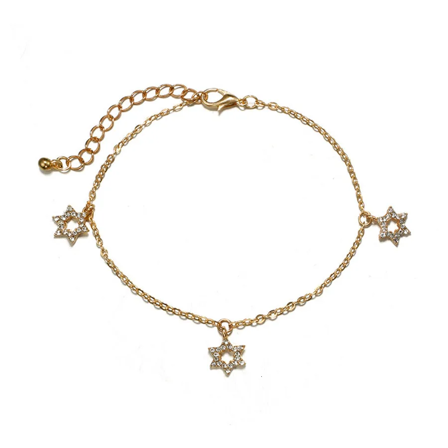 RAVIMOUR 2 стиль браслет Cheville Foot Jewelry Boho Золото Цвет Ключ звезда Несколько Шарм ножные браслеты для женщин богемный пляж подарки