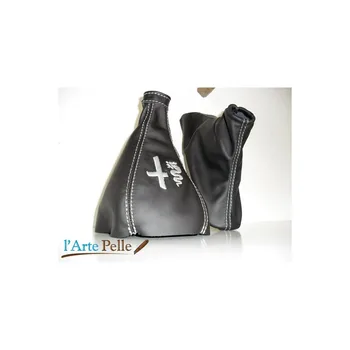 

Headphone Alfa Romeo 159 Black genuine leather shift lever & brake + embroidery