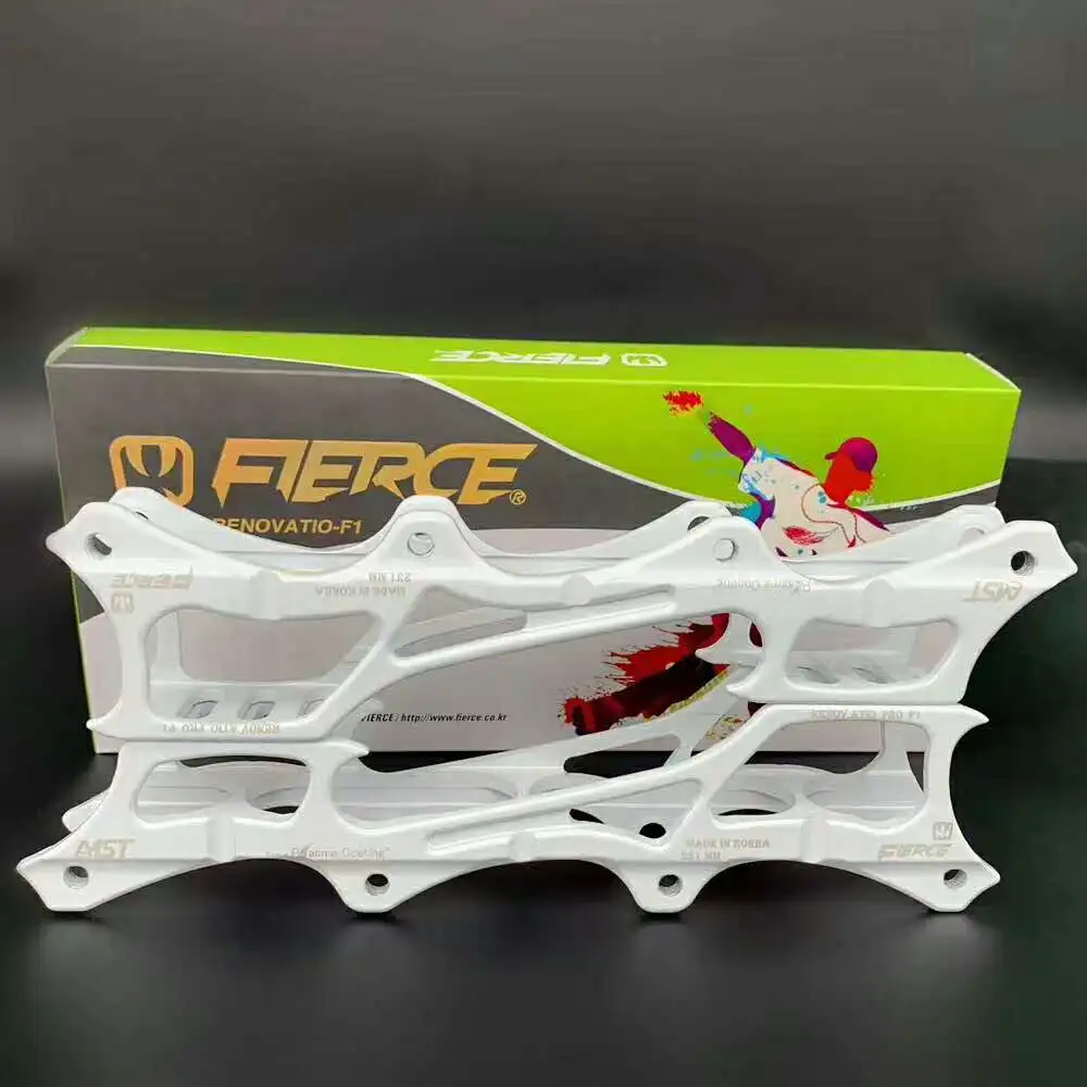 White FIERCE F1 MST Rockered / Flat Type Inline Skates Frame 219mm