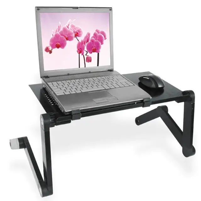 $US $6.50  Cooling Laptop Computer Table Bed Aluminum Alloy Foldable Computer Desk iPad Desk Lazy Aluminum Fol