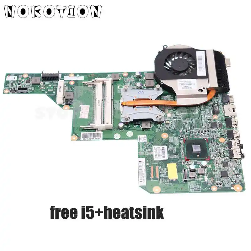 NOKOTION 615849-001 605903-001 para HP G62 G72 CQ62 Placa base con disipador de calor de 597674-001 597673-001 610160-001 610161-001