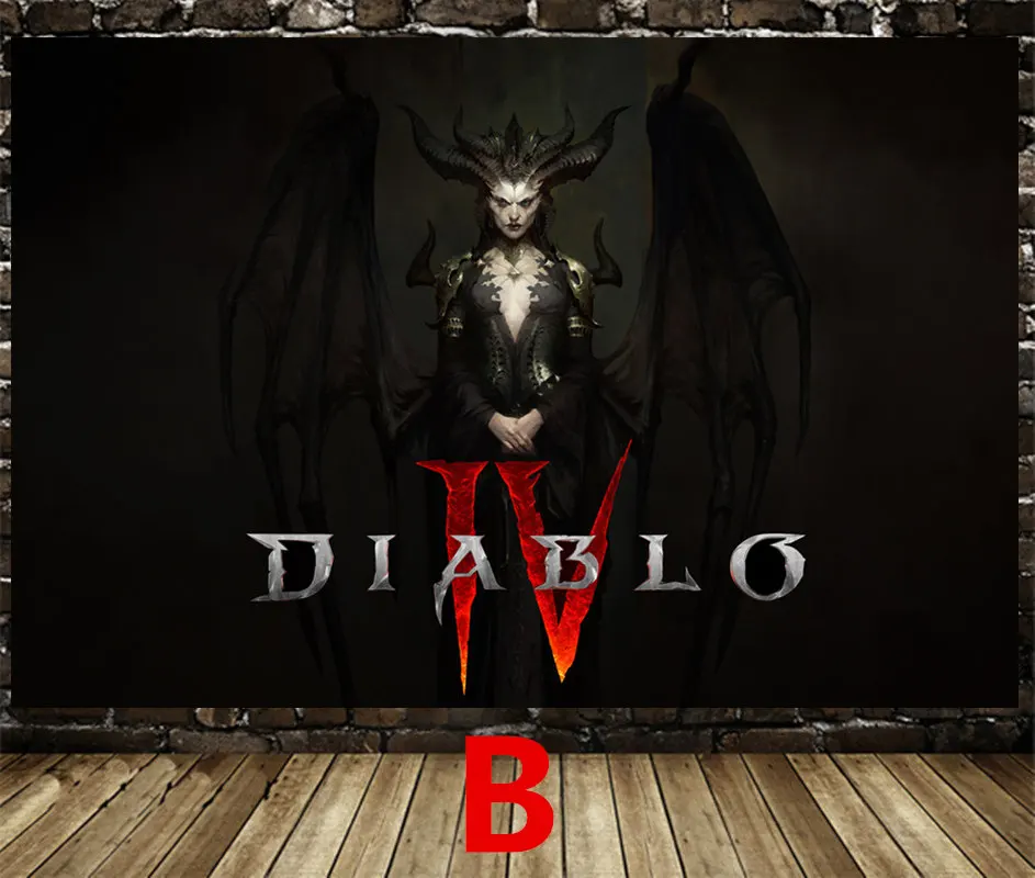 Diablo IV HD игровой плакат Diablo Iv Lilith Холст Плакаты, постеры, украшение для спальни, наклейки на стену