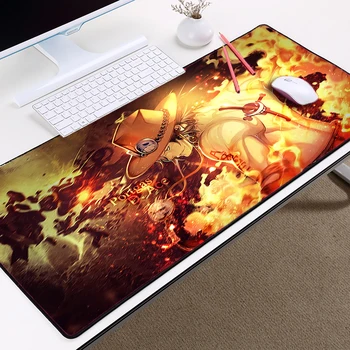 

Locked Edge Large Size Table Mat One Piece Anime Comic Mousemat ACE Luffy Pattern Mousepad Anti-skid Wear Rubber Mat