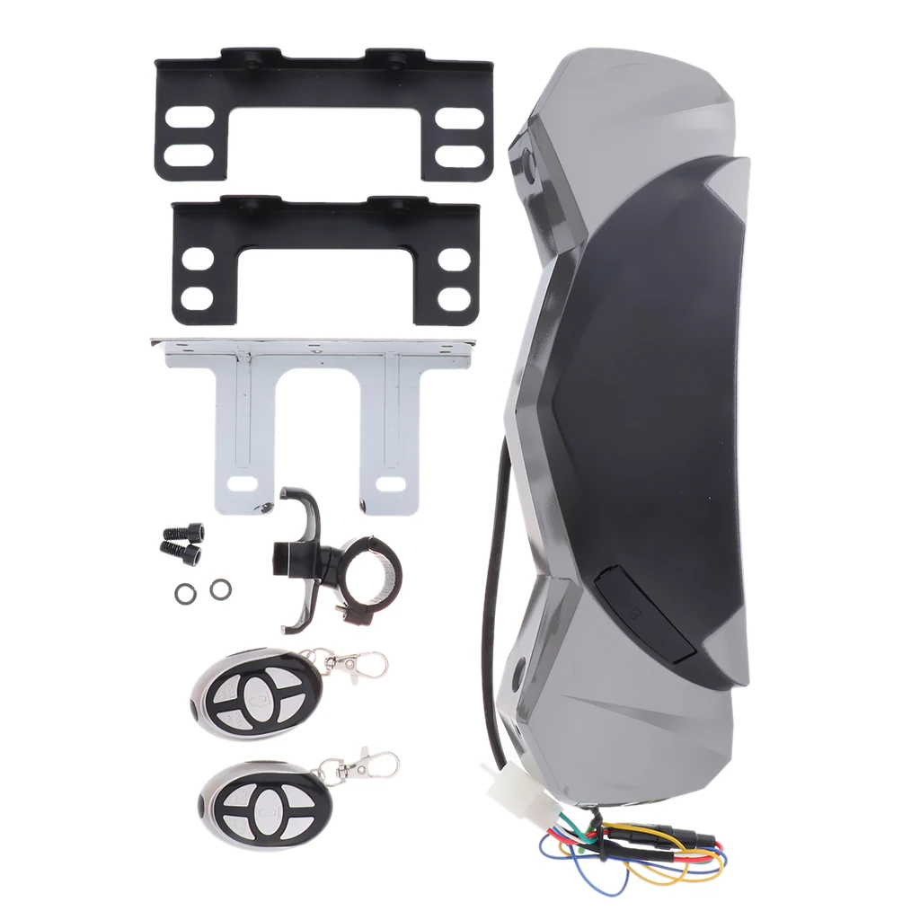 12V Motorcycle FM Radio Headlight Speaker-Two Keys Two Screws Two Nuts Four Brackets