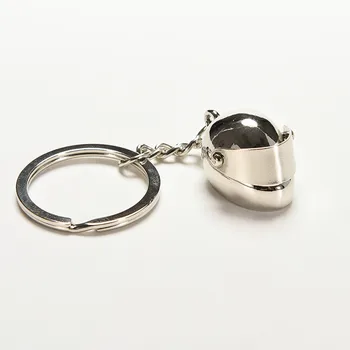 

EIDRAN Hot 3D Metal Helmet Keychain Creative Car Motorcycle Bicycle Key Chain Keychain Keyring Key Fob