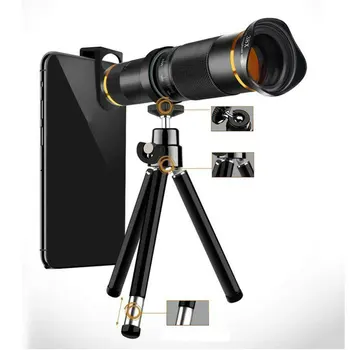 

HD 38X Telescope Zoom Mobile Phone Lens for iPhone Samsung Smartphones universal clip Telefon Camera Lens with tripod