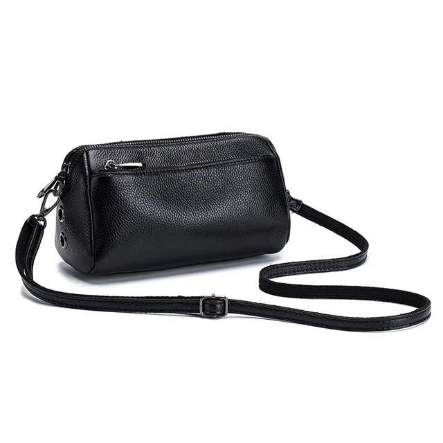 RanHuang New 2021 Women's Genuine Leather Shoulder Bags High Quality Cow Leather Small Messenger Bags Fashion Crossbody Bags Red Black