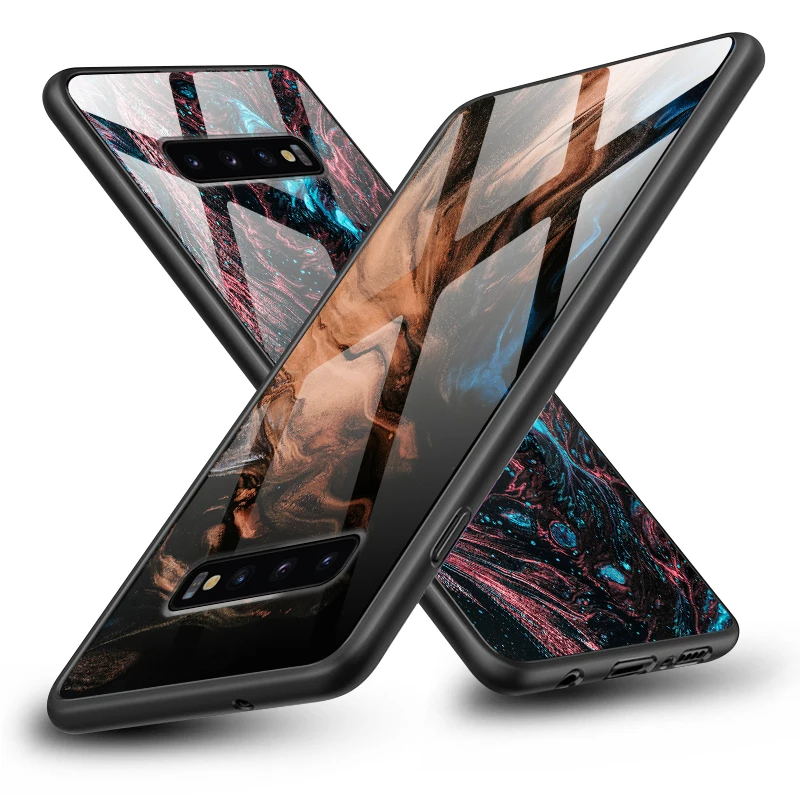 Для Samsung Galaxy S8 S9 S10 плюс бампер ударопрочный Модный чехол для телефона для OnePlus 3 3t 5 5, 6 комплектов/партия, размер 6T 7 7 Pro закаленное стекло крышки