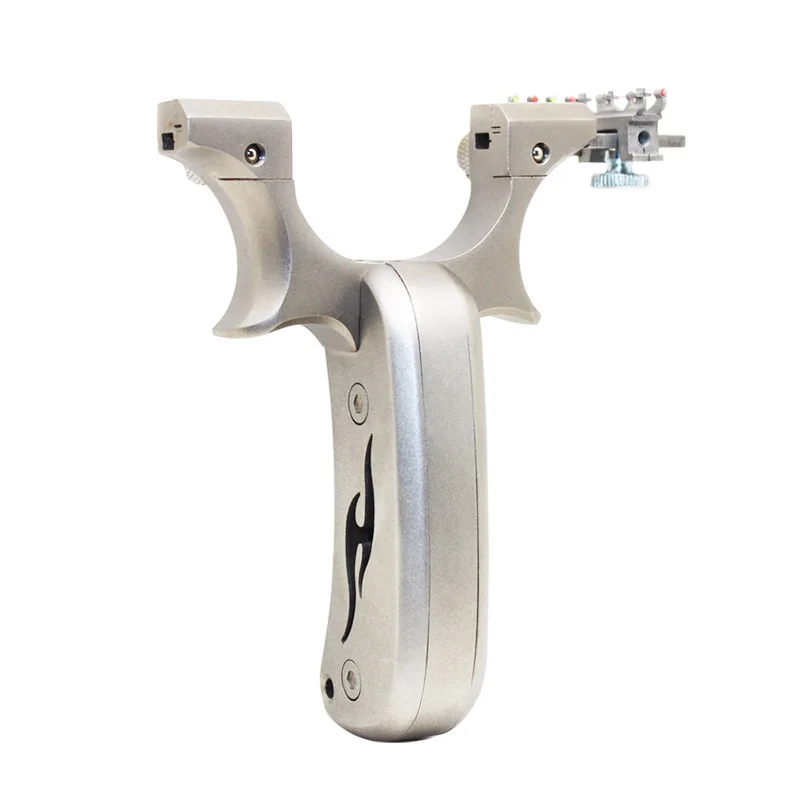 

New Slingshot Stainless Steel High-end Flat Leather Aviation Aluminum Fast Press Outdoor Competitive Shooting