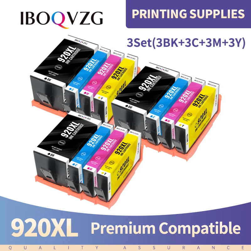 Чернильный картридж IBOQVZG 920XL 920 XL для HP картриджи принтера Officejet 6000 6500 6500A 7000 7500 7500A |