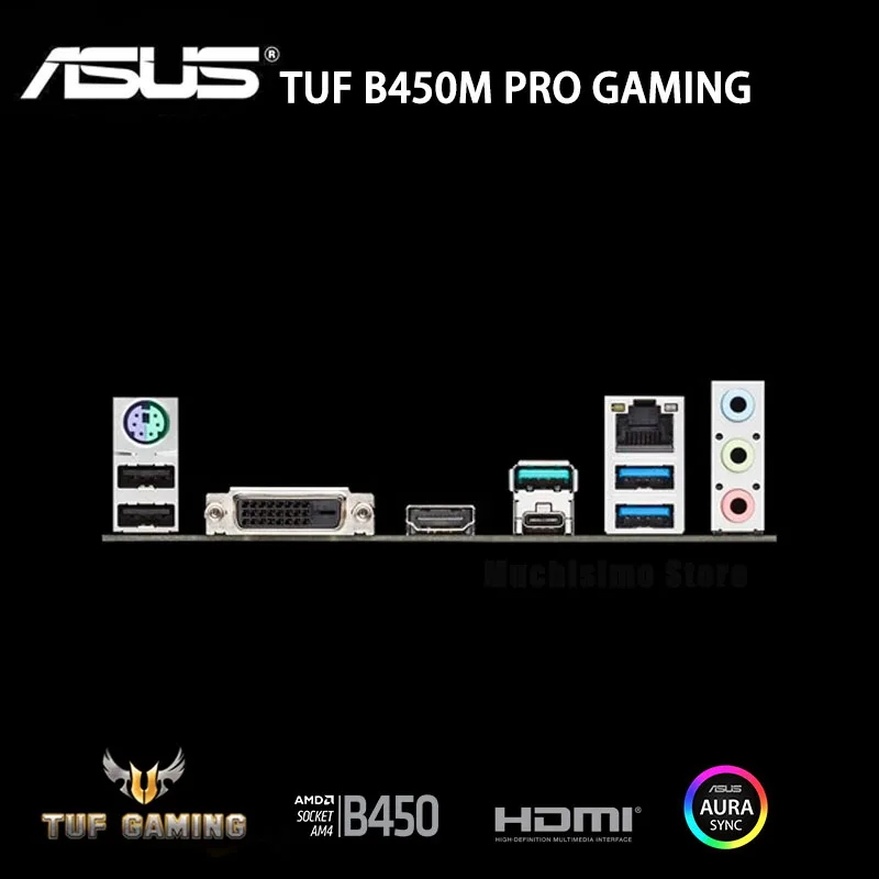 ASUS TUF B450M PRO GAMING B450M AMD B450 DDR4 3466MHz 128GM.2 HDMIDVI-DSATA 6Gb/USB 3.1 Support R3 R5 R7 R9 Desktop AM4 CPU