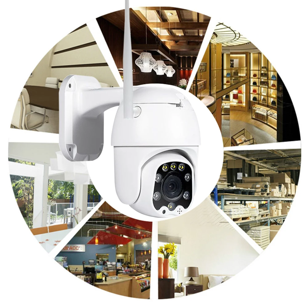 1080p wifi наружная PTZ IP камера, скоростная купольная CCTV камера безопасности, wifi, 2MP камера, ИК камера для дома, цветная, ночное видение, двухстороннее аудио