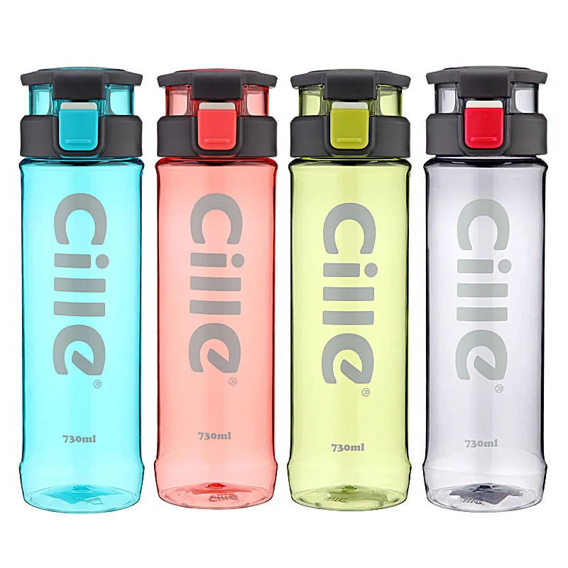 

730ML Sport Shaker Water Bottle Plastic Lemon juice Water Bottles With Filter Leakproof Bicycle Outdoor Water Bottle